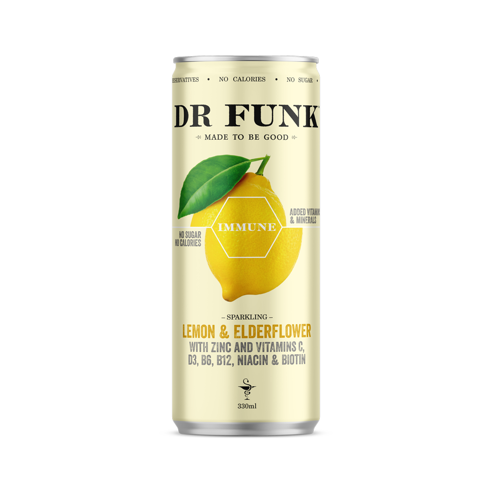 Dr Funk Immune Edition Lemon & Elderflower 4 Pack